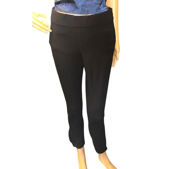 WHBM Womens The Legging Zip Ankle Skinny Ponte Pants Size 4 Black Modern Chic - Picture 7 of 7